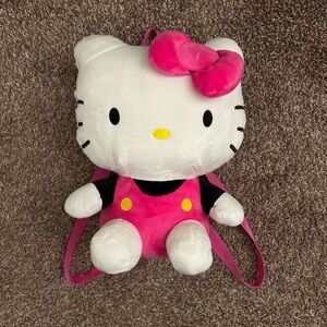 Sanrio Hello Kitty Plush Backpack - Pink and White